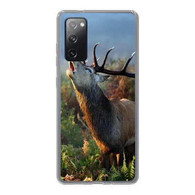 Produktbild von MuchoWow® Handyhülle Schutzhülle Hülle für Samsung Galaxy S20 FE Hirsche - Wald - Nebel Silikon Softcase Handy Hülle - Abdeckung