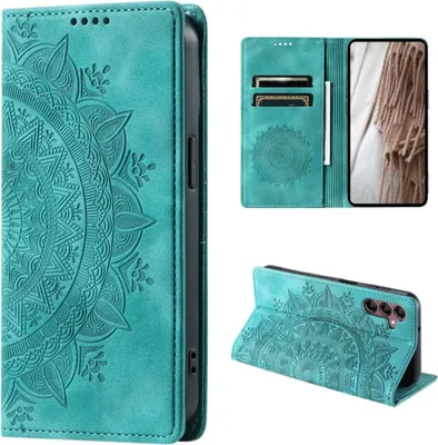 Immagine prodotto di Custodia per Samsung Galaxy A05s 4G Custodia Flip Case Cover Borsa Mandala Verde