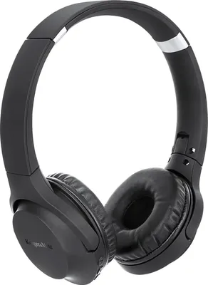 A black KrugerMatz Wave 2 Wireless On-Ear-Kopfhörer is shown against a white background.