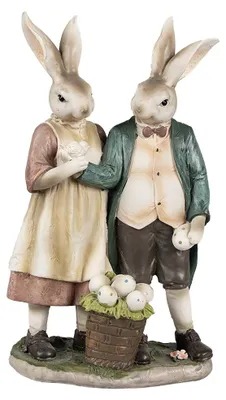 Produktbild von Clayre & Eef Figur Kaninchen 26 cm Braun Polyresin