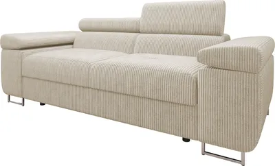 Produktbild von MIRJAN24 Sofa Torezio 2, Couch mit Einstellbare Kopfstützen,  2-Sitzer, Wohnzimmer, 198x102x70-90 cm (Farbe: Poso 100)