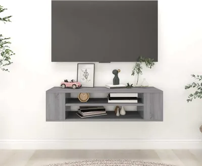 Produktbild von The Living Store TV-Wandschrank Grau Sonoma 100x30x26,5 cm Holzwerkstoff