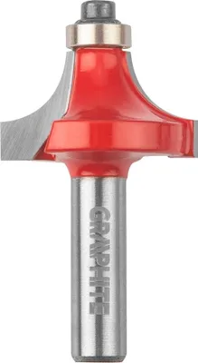 Obrázok produktu pre GRAPHITE tvarovacia fréza so zaobľovacím ložiskom, karbidová doštička (HM), priemer 22,5/19/34,9/32/38,6 mm, pracovná dĺžka 9/6,5/15,4/12,9/15,9 mm, priemer stopky 6/8/12 mm, na drevo (34,9 x 15,4 x 8 mm)