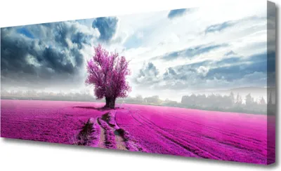 Produktbild von Tulup Leinwand-Bilder 125x50 Wandbild Canvas Kunstdruck Wiese Baum Natur