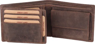 Produktbild von Benthill Geldbörse Herren Echt Leder - Portemonnaie mit RFID-Schutz - Männer Geldbeutel - Portmonee