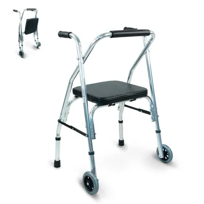 Produktbild von Mobiclinic, Rollator, Compostela, Aluminium, 2 Räder, Stabil, Höhenverstellbar, Mit gepolstertem Sitz, Gepolsterter Sitz und Rückenlehne, Bequem