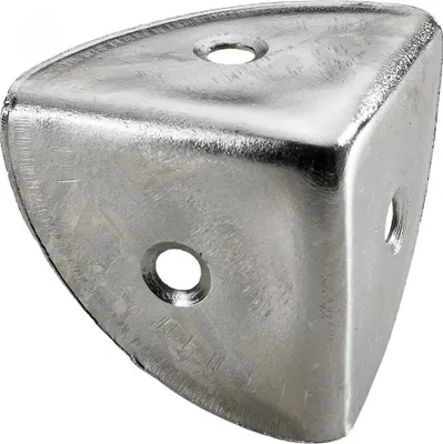 Image de Coin de valise à visser acier nickelé HETTICH, L.28 mm