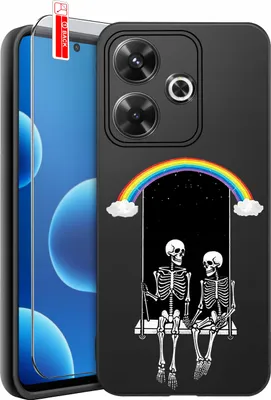 Image de ETUI do Xiaomi Redmi 13 4G CZASZKA SKUUT SZKIELET HALLOWEEN WZORY + SZKŁO