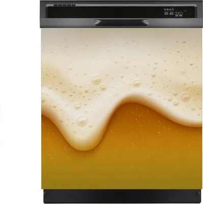 Produktbild von Magnete Dekorative 60x60 cm Küche Magnetmatte Spülmaschine - Bierschaum mit Blasen Getränk