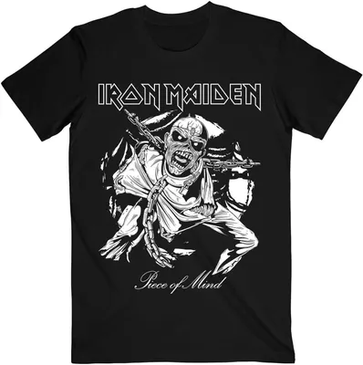 Produktbild von Iron Maiden - "Piece of Mind" T-Shirt für Herren/Damen Uni RO5466 (S) (Schwarz/Weiß)