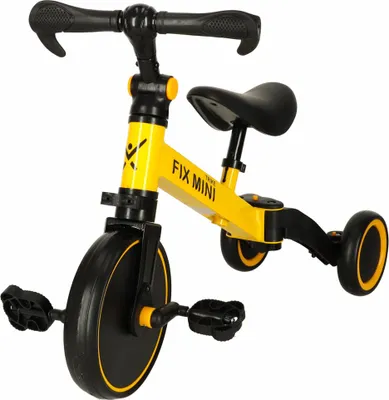 Immagine prodotto di Bicicletta senza pedali Trike Fix Mini, triciclo multifunzione 3 in 1, colore giallo