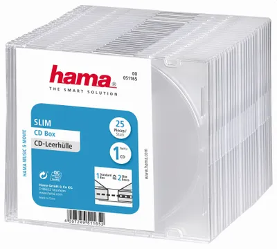 Zdjęcie produktu dla Hama CD Slim Box Transparant 25Pak