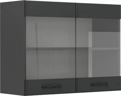Obrázek produktu pro Skleněná kuchyňská skříňka Vicco R-Line Antracitový venkovský dům 80 cm, Model 53370