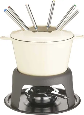 Immagine prodotto di MasterClass Set per fonduta in ghisa smaltata - Crema