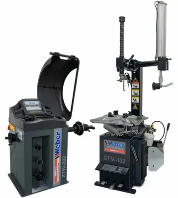 Produktbild von Weber Professional Reifendemontagemaschine mit Hilfsarm und Reifenwuchtmaschine (Set)