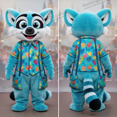 Produktbild von Blaue MASTICOT Cartoon-Makaken-Maskottchen