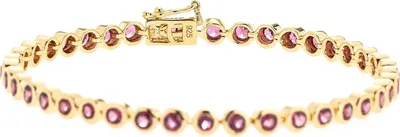 Zdjęcie produktu dla Bransoletka Vira Jewels ze srebra próby 925 z pozłacanym błyszczącym rodolitem