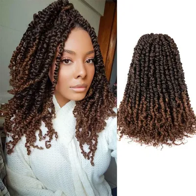 Image de Cheveux synthétiques pour tresses "Passion Twist", 14 pouces, lot de 8, couleur T1B/30