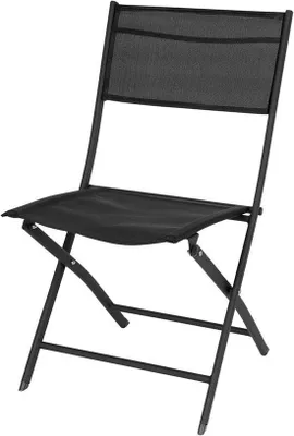 Produktbild von Klappstuhl Balkon 83 x 55 cm - Stahl Textil - Schwarz