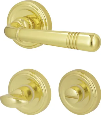 Produktbild von Südmetall WC-Türgriff-Garnitur RosetteMessing poliert silber Ø 50 mm