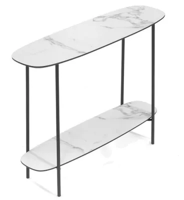 Produktbild von Moderne Design Konsole MARMOL 100cm weiss-schwarz Marmor-Optik