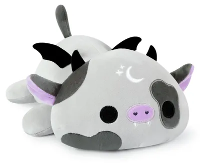 Image de Peluche en forme de vache - Gris, 23 cm