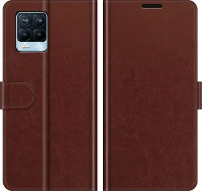 Produktbild von Mobigear Wallet  Realme 8 Hülle Klapphülle Geldbörse - Braun