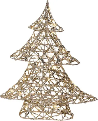 Produktbild von Weihnachtsdekoration LED Baum Metall 10 x 34 x 40 cm gold