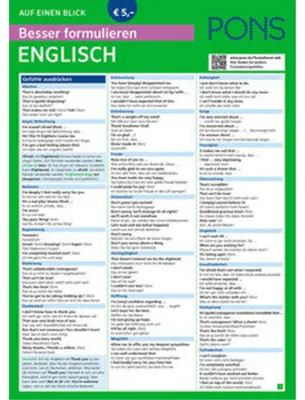 Image de PONS Besser formulieren auf eine Blick Englisch
