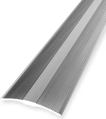 Produktbild von Übergangsschiene 4 x 33 x 2000 mm Übergangsprofil Übergangsleiste Aluminium eloxiert Geriffelt Selbstklebend Silber Küberit