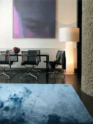 Produktbild von benuta Hochflor Teppich Whisper Blau 240x340 cm