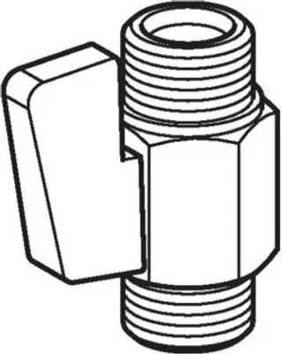 Produktbild von Geberit 242512001 Kugelhahn 3/8" - 3/8", zu AquaClean