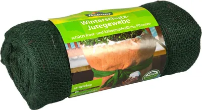Produktbild von Dehner Winterschutz mit Dekor, Jute-Gewebesack, ca. 105 x 300 cm, grün