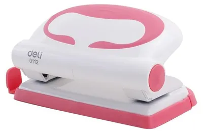 Obrázek produktu pro Bílo-růžová děrovačka na 10 listů – Deli