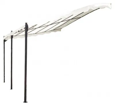 Immagine prodotto di Gazebo pergola in acciaio veranda addossata fissaggio a parete 3x4 mt