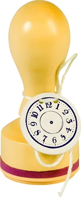 Produktbild von HEYDA 211803022 Stempel Clock Holz matt lackiert