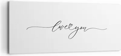 Produktbild von Bild auf Leinwand - Leinwandbild - Einteilig - Ich liebe dich handschriftlich - 120x50cm - Wand Bild - Wanddeko - Wandbilder - Leinwanddruck - Bilder - Wanddekoration - Leinwand bilder - AB120x50-4644