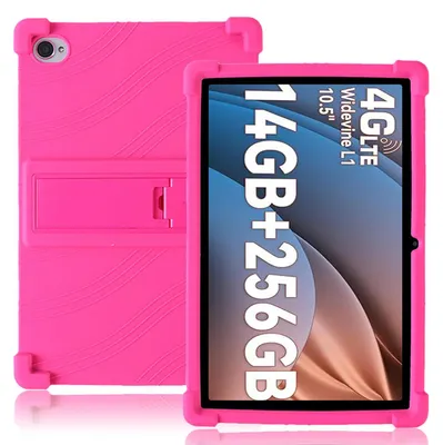Produktbild von Tablet Hülle für Blackview Tab 15 / Tab 15 Pro 10,5", Stoßfeste Weiches Silikon Schutzhülle mit Standfunktion Rosa