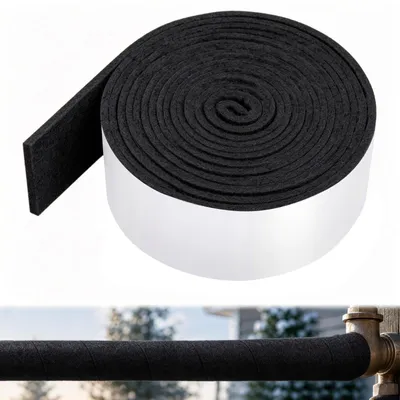 Productafbeelding van Buisisolatie voor buiten, 6 cm x 5 m, zelfklevend, viltband, geluidsreductie