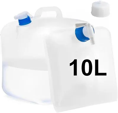 Immagine prodotto di Serbatoio per l'acqua leggero - 10 litri - Ideale per il campeggio e le escursioni