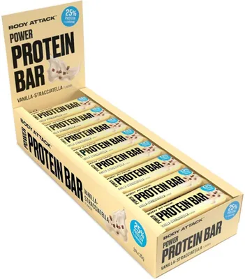 Produktbild von Body Attack Power Protein Bar-24 Riegel a 35 g Vanilla Stracciatella