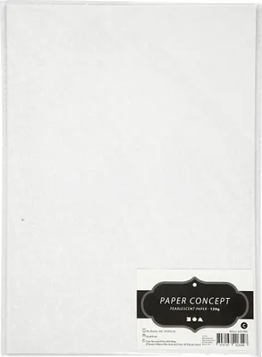 Image de Parelmoerpapier A4 Wit Parelmoer 120 grams, 10 Vellen