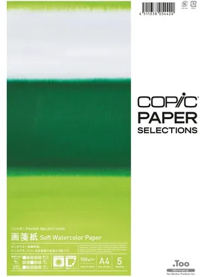 Zdjęcie produktu dla Notatnik A4 COPIC Miękki papier akwarelowy, 5 arkuszy