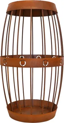 Produktbild von Dekofigur Weinfass 80 x 50 cm rostbraun