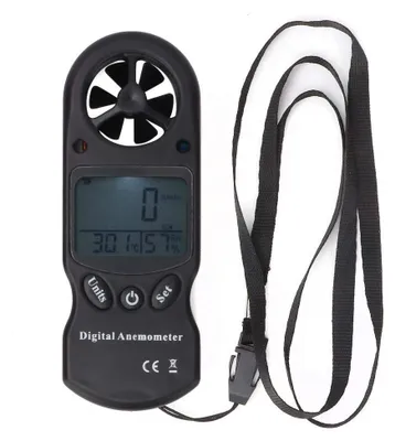 Productafbeelding van Digitale thermometer Anemometer Luchtvolumemeter 3-in-1 Hygrometer voor binnen en buiten