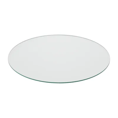 Produktbild von Relaxdays Glasplatte, Ø 80 cm, 8 mm dick, gehärtetes ESG, runde Glasscheibe für Tisch & Kamin, Tischplatte, transparent