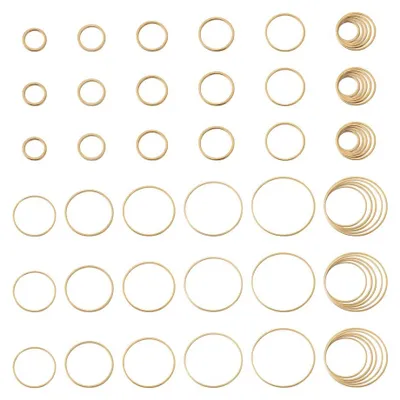 52 runde offene Fassungsanhänger, 10 Größen, vergoldet, für Schmuck