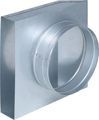 Produktbild von Flachkanal Übergang 90°, 250 x 50 mm auf Ø 180 mm