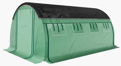 Obrázok produktu pre Fóliový skleník s výsuvnými bočnými stenami | Farba: zelená, sivá | Rozmery: 300 x 400 x 198 cm
