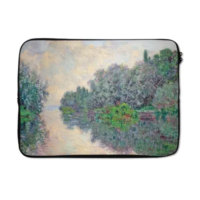 Produktbild von MuchoWow® Laptop Hülle 13 Zoll Morgen an der Seine bei Giverny - Gemälde von Claude Monet Laptoptasche - Laptophülle - Sleeve - Rundumschutz